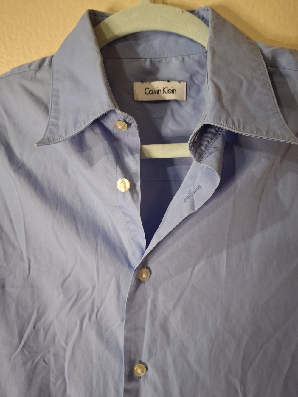 Calvin Klein Men’s Sky Blue Button-Down Dress Shirt